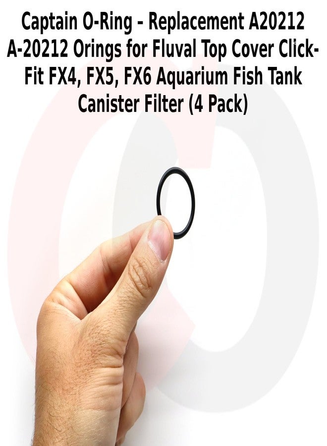 Captain O-Ring - Replacement A20212 A-20212 Orings for Fluval Top Cover Click-Fit FX4, FX5, FX6 Aquarium Fish Tank Canister Filter (4 Pack) - Image 4